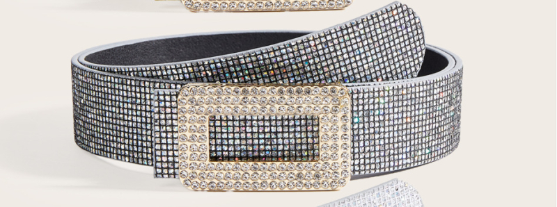 Γυναικείο φόρεμα με ζώνη από τεχνητό δέρμα, διακοσμημένο με χάντρες και κρύσταλλα, φτερωτή άκρη, κούμπωμα snap, μήκος 105 cm