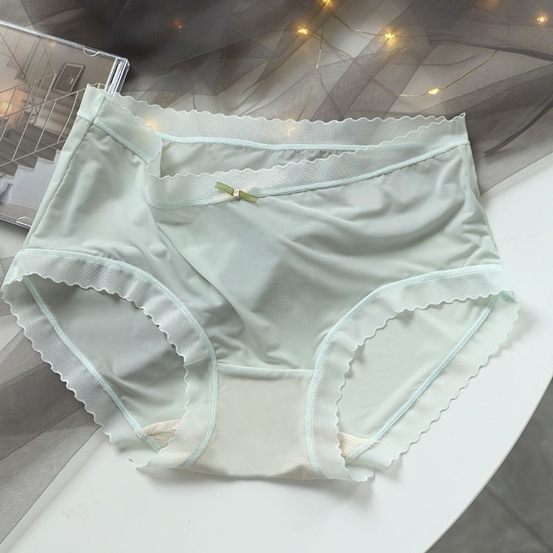 Ženske gaćice sa srednjim strukom, Ice Silk-najlon smjesa, prozračne, antibakterijske, podstava u preponama od pamuka