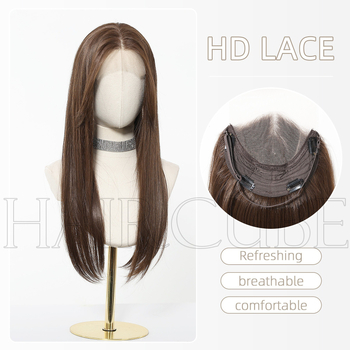 Haircube komad ljudskih kose s nevidljivom čipkom na liniji kose, srednja partija, ravna kosa, model Lx-stlf1001-2br24, porijeklo Zhejiang