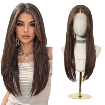 Haircube komad ljudskih kose s nevidljivom čipkom na liniji kose, srednja partija, ravna kosa, model Lx-stlf1001-2br24, porijeklo Zhejiang
