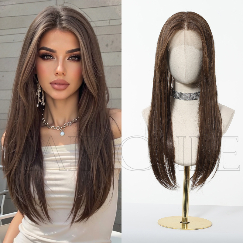 Haircube komad ljudskih kose s nevidljivom čipkom na liniji kose, srednja partija, ravna kosa, model Lx-stlf1001-2br24, porijeklo Zhejiang