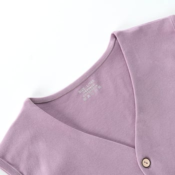 Ženski pamučni kardigan-vest, debeli za toplinu, jednostavan stil, ekološki materijal; duljina 50–65 cm