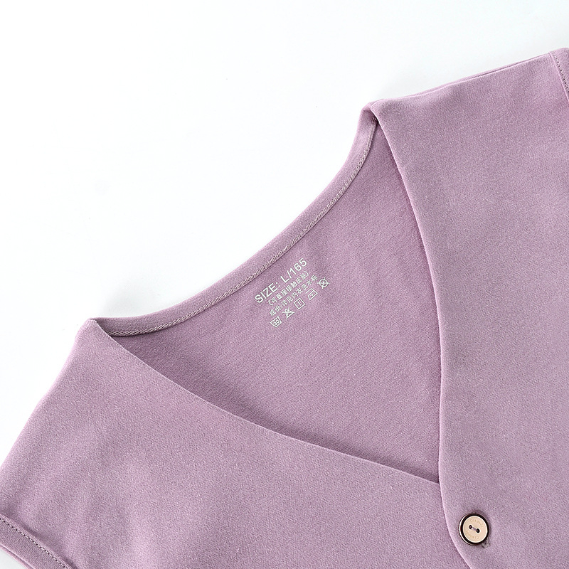 Ženski pamučni kardigan-vest, debeli za toplinu, jednostavan stil, ekološki materijal; duljina 50–65 cm