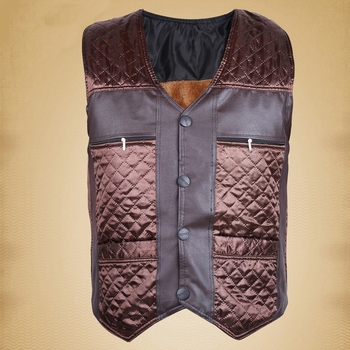 Pamukasta vest, koreanskog stila kardigan, slim fit, V-izrez, karirani uzorak, flis podstava