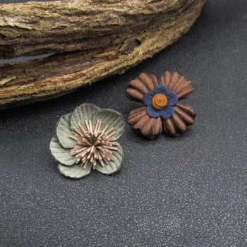 Текстилна брошка във форма на цвете унисекс — печат, многофункционален аксесоар