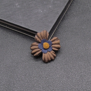 Текстилна брошка във форма на цвете унисекс — печат, многофункционален аксесоар