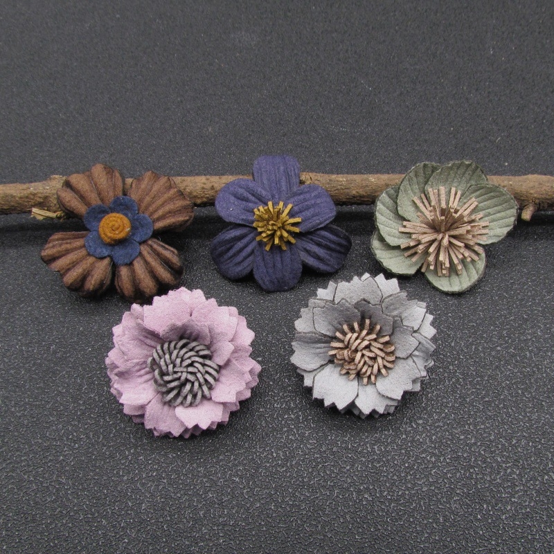 Текстилна брошка във форма на цвете унисекс — печат, многофункционален аксесоар