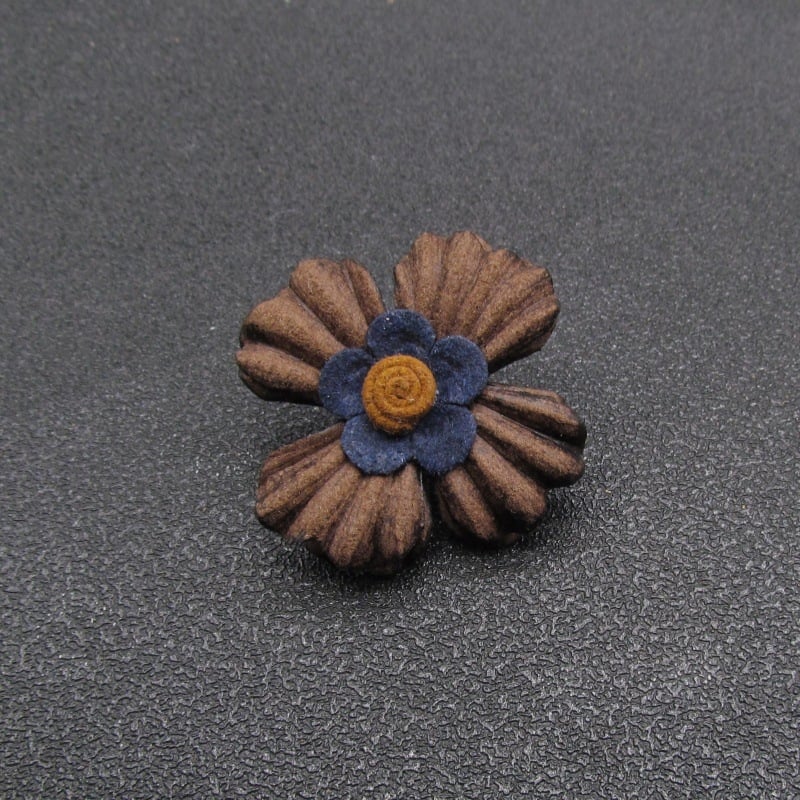 Текстилна брошка във форма на цвете унисекс — печат, многофункционален аксесоар