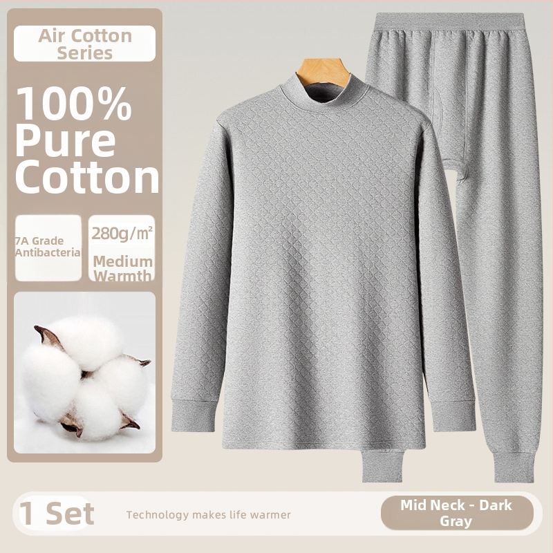 Muški termalni set donjeg rublja, trostruko složen quilted materijal, 280 g, 100% pamuk, antibakterijski 7A, zadržava toplinu
