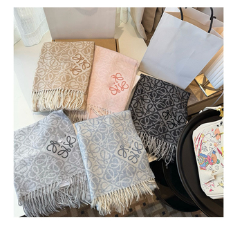 Вълнен жакардов двустранен флокиран шал за зима — рапирано плетено, за жени