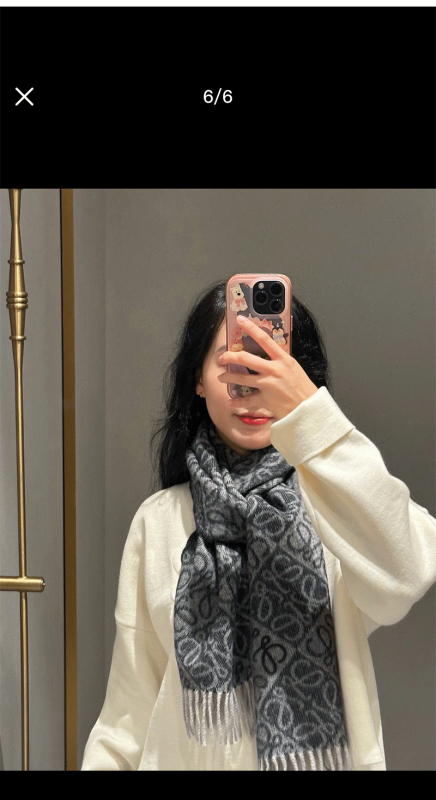 Вълнен жакардов двустранен флокиран шал за зима — рапирано плетено, за жени