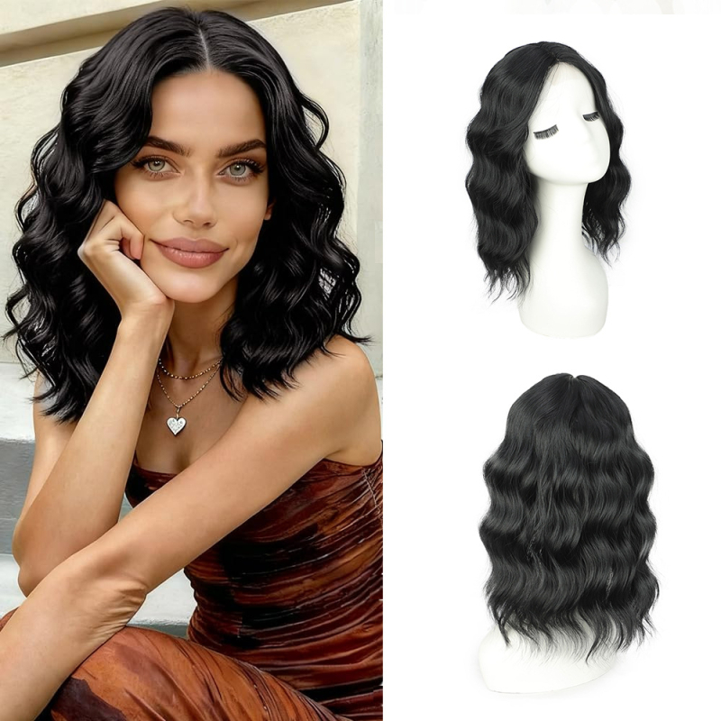 Top Hairpiece za kovrčavu kosu, lagan volumen, termički otporan sintetički materijal Hp327, za žene