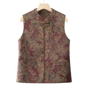 Жилет в стил кардиган, поло яка, свободен модел, дължина 50–65 см, полиестер с под 30% спандекс