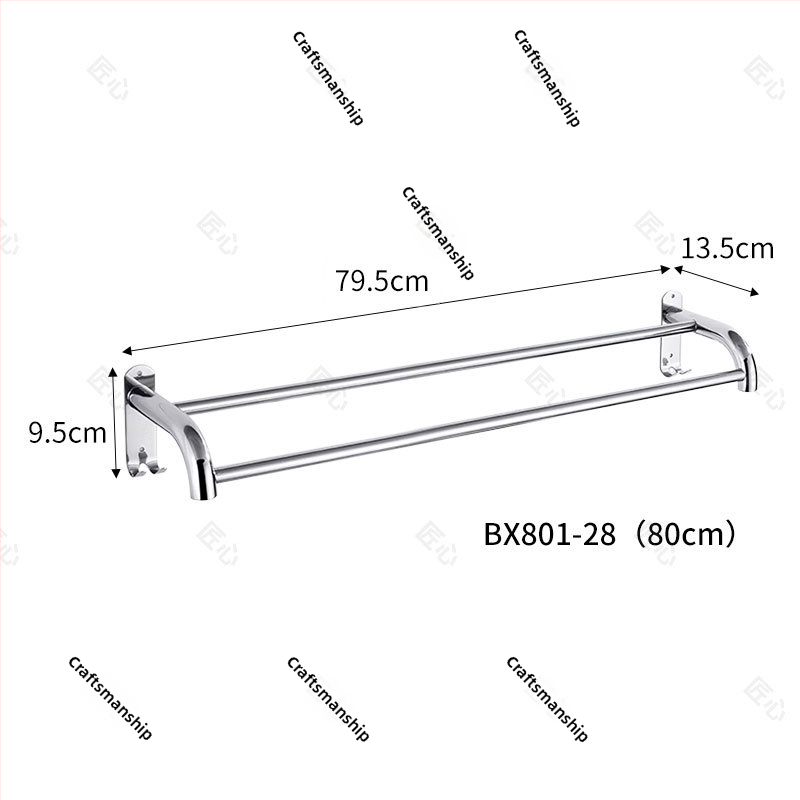 Σετ πέντε εξαρτημάτων μπάνιου από ανοξείδωτο ατσάλι με γυαλισμένη επιφάνεια - στυλ ελαφριάς πολυτέλειας, μάρκα Craftsmanship, πιστοποιημένο