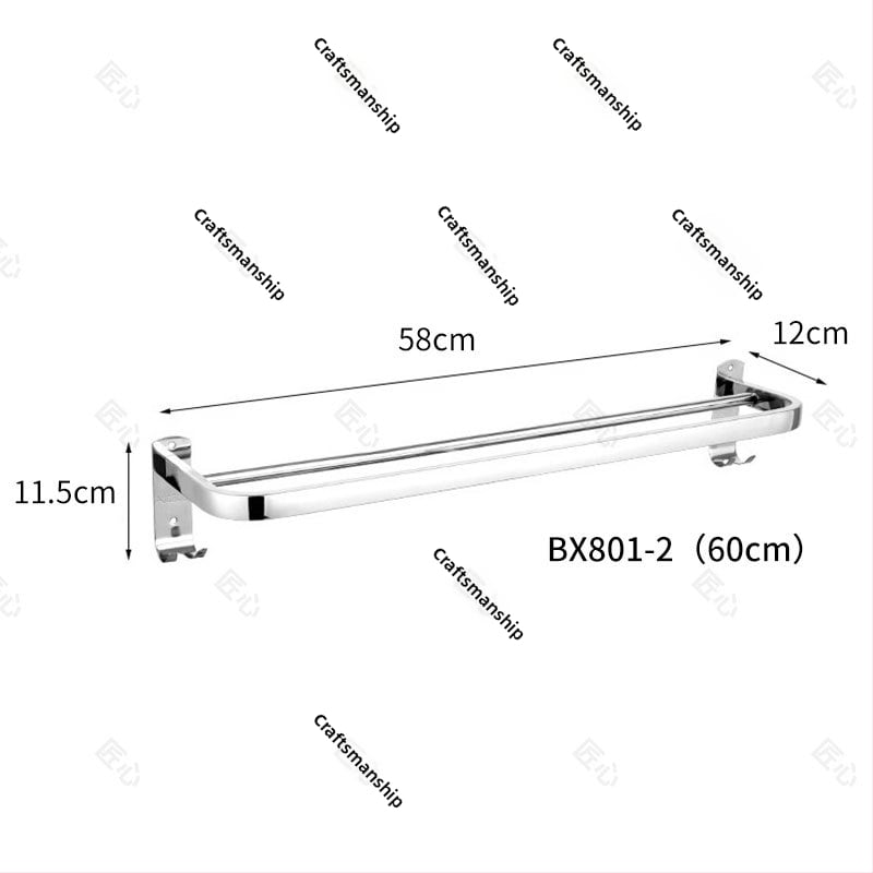 Σετ πέντε εξαρτημάτων μπάνιου από ανοξείδωτο ατσάλι με γυαλισμένη επιφάνεια - στυλ ελαφριάς πολυτέλειας, μάρκα Craftsmanship, πιστοποιημένο