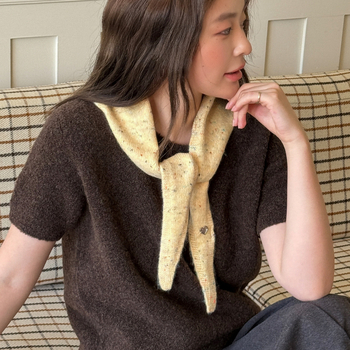 Ženski vuneni trokutasti šal – korejski i japanski stil, zimska toplina, warp pletenje, elegantan i svestran