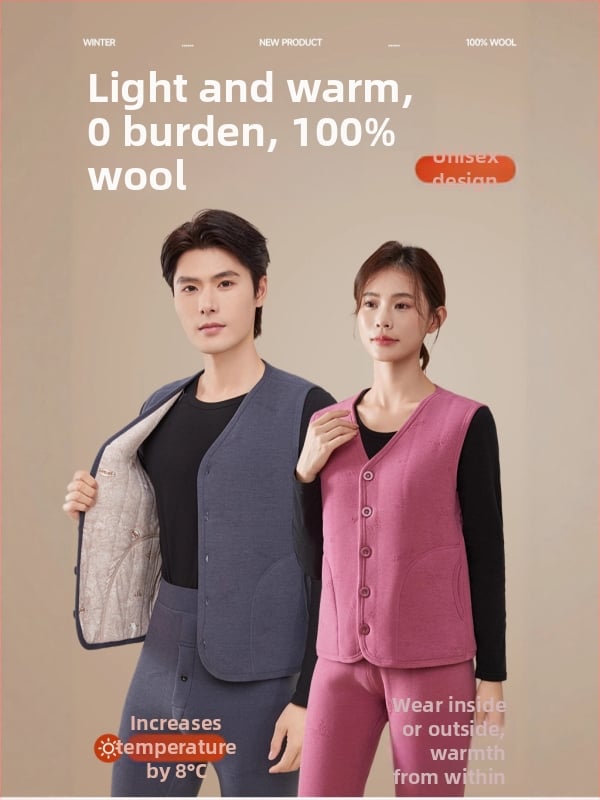 Жилетка за зима с пълнеж от полиестер-памук, полиестерна тъкан, У-образна яка, свободен силует