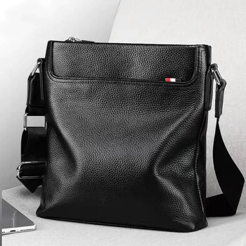 Muška kožna crossbody torba za poslovna putovanja, model 1882-1, ultra lagana, unutarnja podstava od poliestera