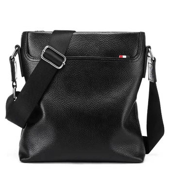 Muška kožna crossbody torba za poslovna putovanja, model 1882-1, ultra lagana, unutarnja podstava od poliestera