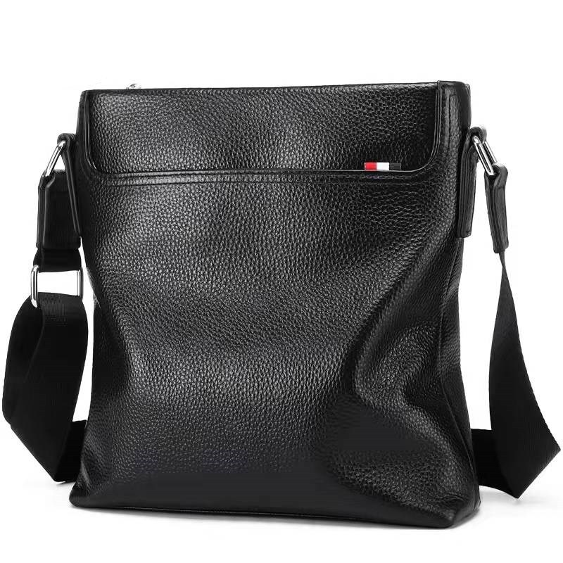 Muška kožna crossbody torba za poslovna putovanja, model 1882-1, ultra lagana, unutarnja podstava od poliestera