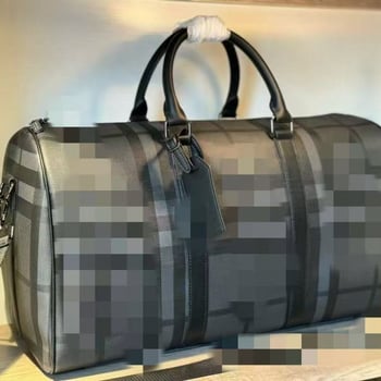 Muška torba za laptop s kariranim uzorkom, kožna, vodootporna, podstava od poliester, za poslovna putovanja