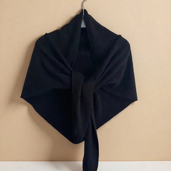 Триъгълен шал от вълнено-смесена прежда, плетен, корейски стил, топло, четирисезонен