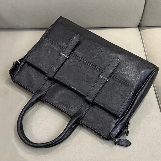 Muška crossbody poslovna torba, PU materijal, jednofarbna, vodootporna, pogodna za poslovna putovanja, proljeće 2025