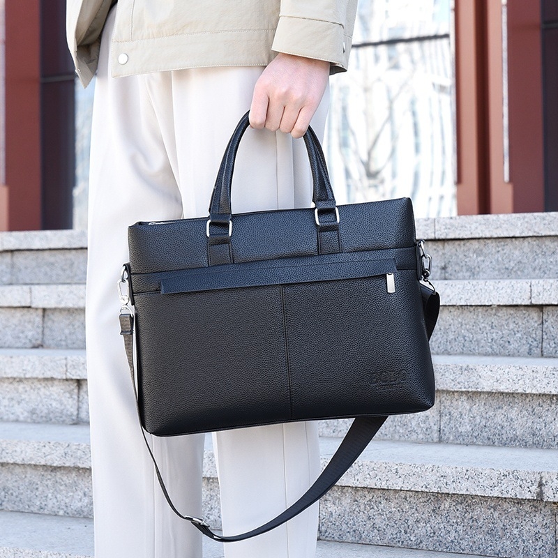 PU кожена мъжка делова чанта-портфейл, хоризонтална, за командировки; Стил: бизнес командировка; Материал: PU; Шаблон: едноцветен; Подплата: полиестер; Функции: водоустойчива, разширение, намалява натоварване