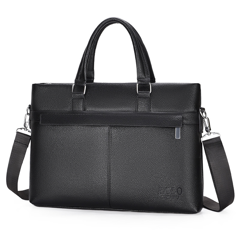 PU кожена мъжка делова чанта-портфейл, хоризонтална, за командировки; Стил: бизнес командировка; Материал: PU; Шаблон: едноцветен; Подплата: полиестер; Функции: водоустойчива, разширение, намалява натоварване