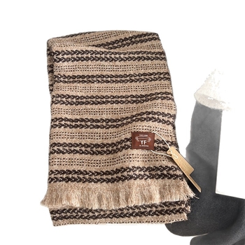 Дамски warp-knit шал от вълнена смес, дълъг, зимен, запазва топлината