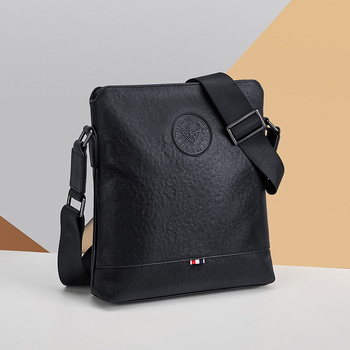 Muška torba preko ramena od prave kože s anti-theft funkcijom, koža prvog sloja, crossbody za poslovno putovanje – WILLIAMPOLO