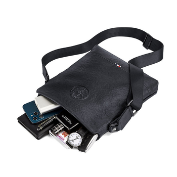 Muška torba preko ramena od prave kože s anti-theft funkcijom, koža prvog sloja, crossbody za poslovno putovanje – WILLIAMPOLO