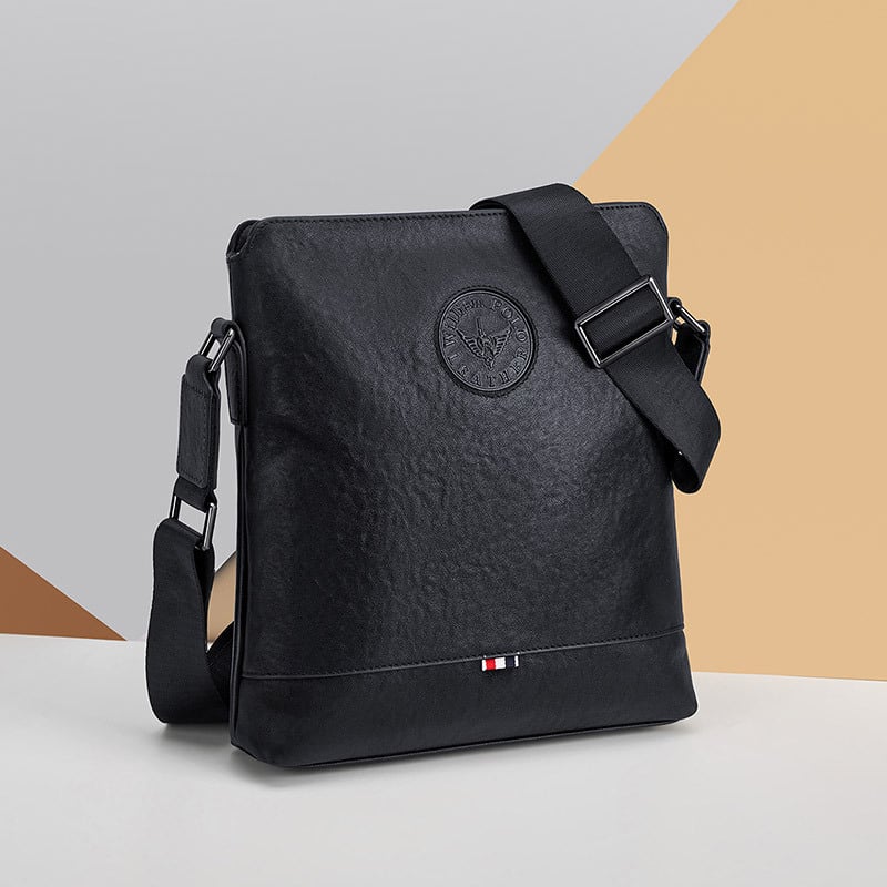 Muška torba preko ramena od prave kože s anti-theft funkcijom, koža prvog sloja, crossbody za poslovno putovanje – WILLIAMPOLO