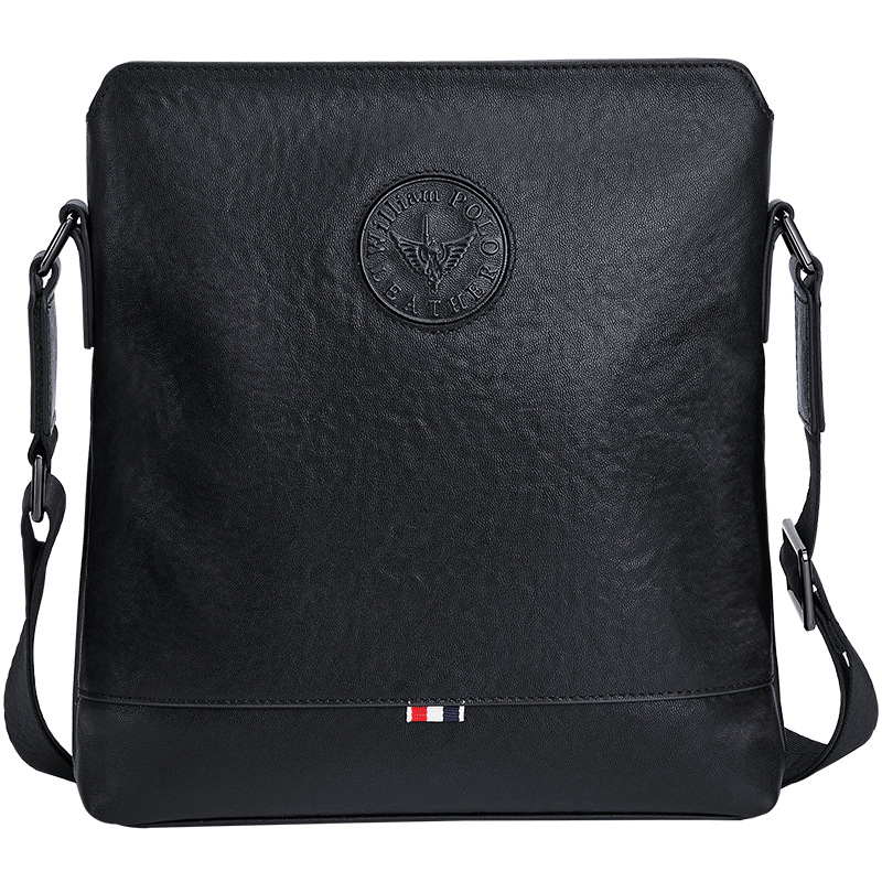 Muška torba preko ramena od prave kože s anti-theft funkcijom, koža prvog sloja, crossbody za poslovno putovanje – WILLIAMPOLO