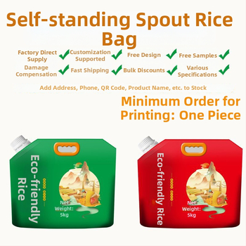 Rizs csomagoló tasak – vastagított műanyagból, kifolyócsővel, önállóan álló és zárható, élelmiszer-csomagolás – Hongbang Packaging, Kína