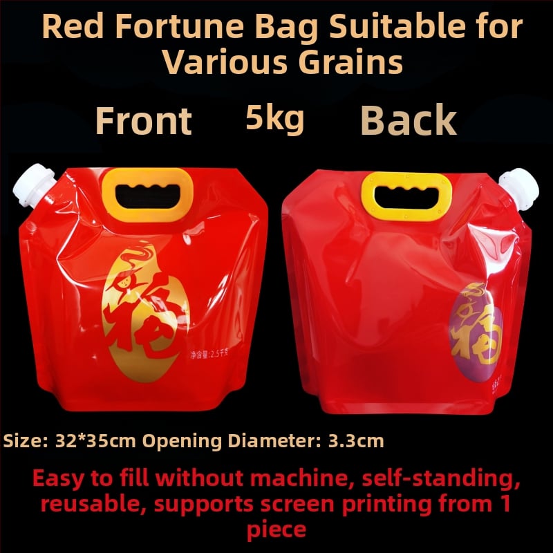 Rizs csomagoló tasak – vastagított műanyagból, kifolyócsővel, önállóan álló és zárható, élelmiszer-csomagolás – Hongbang Packaging, Kína