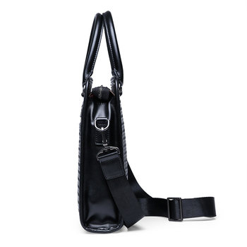 Üzleti laptop-táska mikroszálas szintetikus bőrből, vízálló, poliészter bélés, üzleti utazásokhoz