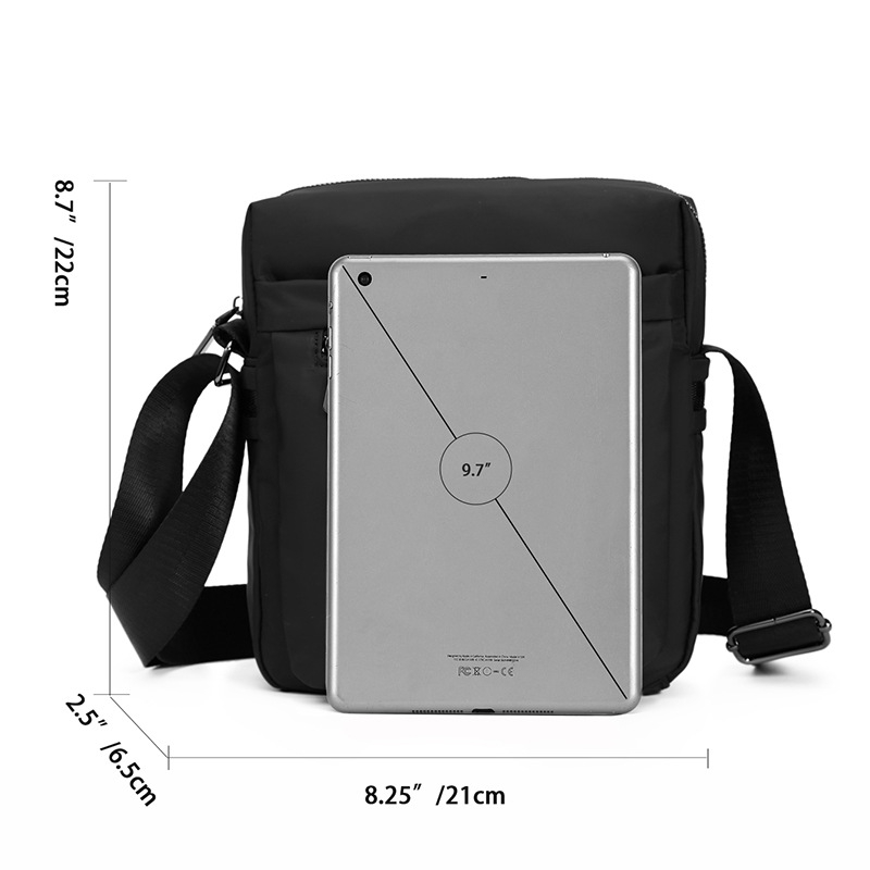 Muška torba preko ramena - PU koža, poslovni stil, model 3774, s unutarnjim pretinacem