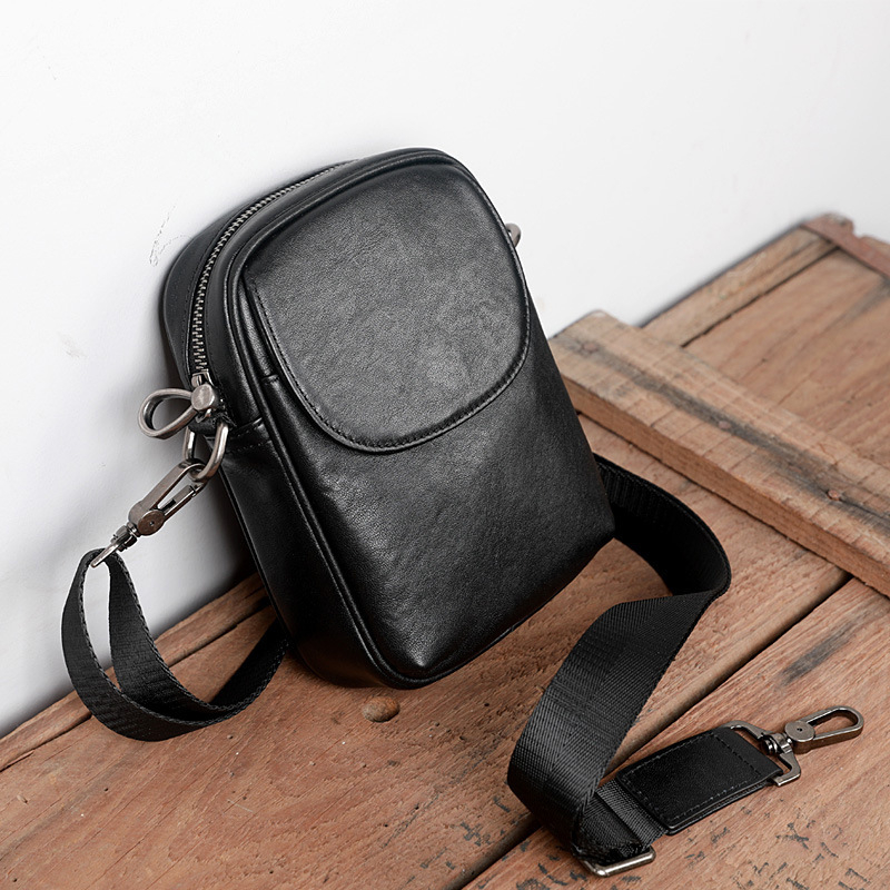 Roleyson muška torba preko ramena od kože prvog sloja, poslovni stil putovanja, crossbody dizajn, poliester podstava, ultra lagana