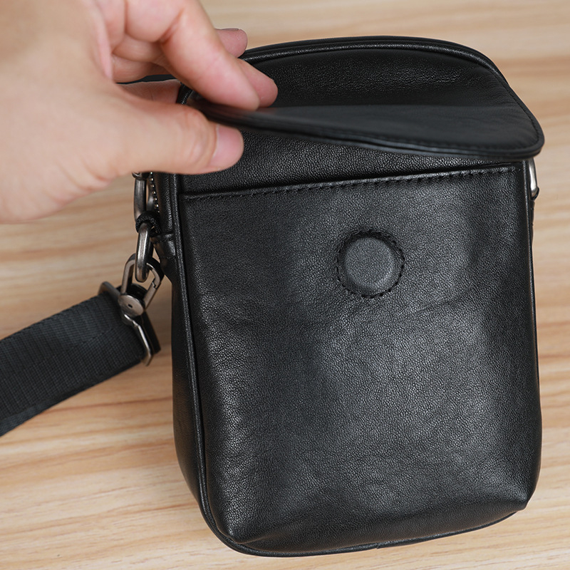 Roleyson muška torba preko ramena od kože prvog sloja, poslovni stil putovanja, crossbody dizajn, poliester podstava, ultra lagana