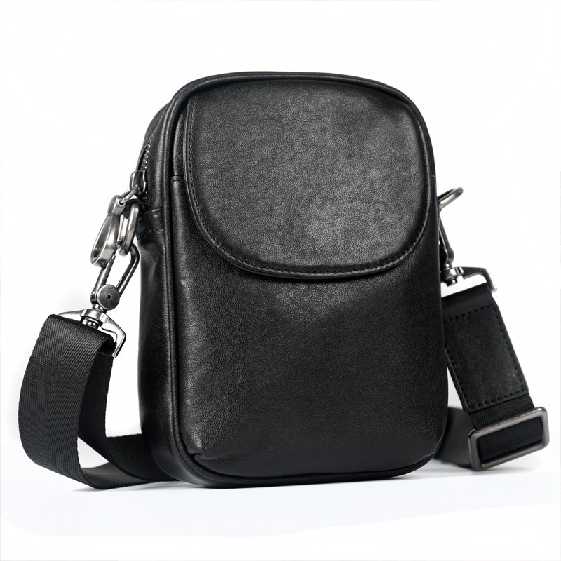 Roleyson muška torba preko ramena od kože prvog sloja, poslovni stil putovanja, crossbody dizajn, poliester podstava, ultra lagana