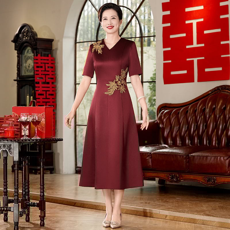 Elegáns nyári menyasszonyi ruha anyós számára, poliészter >95%, 2026 tavasz