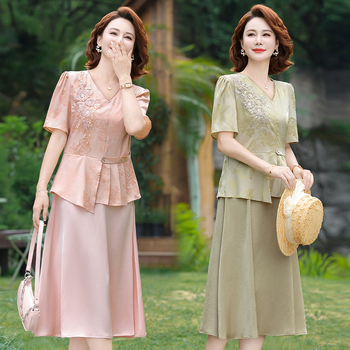 Rövid ujjú ruha, virágmintás, hasi fedő és karcsúsító hatás, közepes hosszúságú, poliészter 95%+