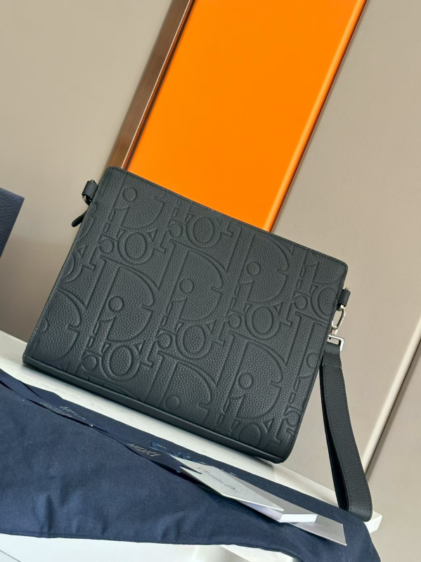 Muška kožna clutch torba, prvog sloja teleća koža, najlon podstava, gradski stil, za poslovna putovanja