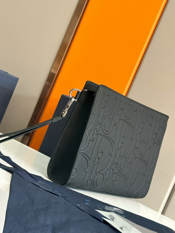 Muška kožna clutch torba, prvog sloja teleća koža, najlon podstava, gradski stil, za poslovna putovanja
