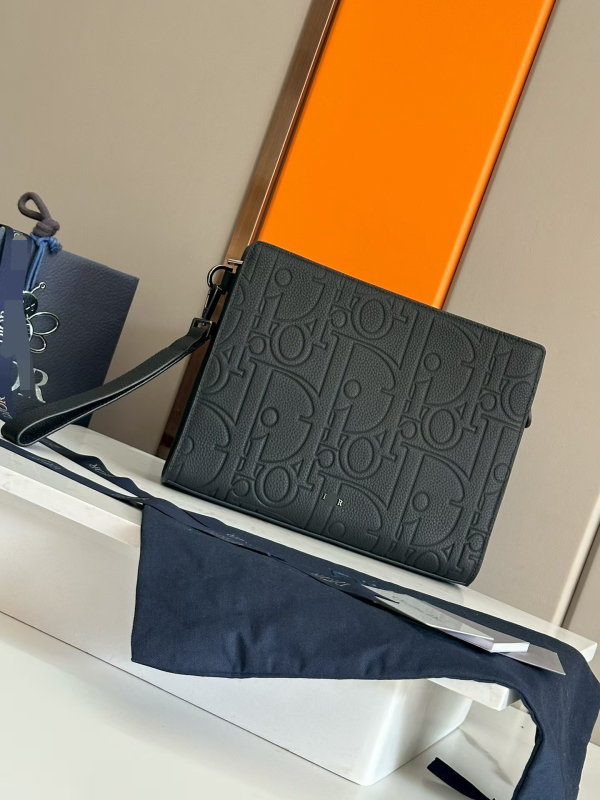 Muška kožna clutch torba, prvog sloja teleća koža, najlon podstava, gradski stil, za poslovna putovanja