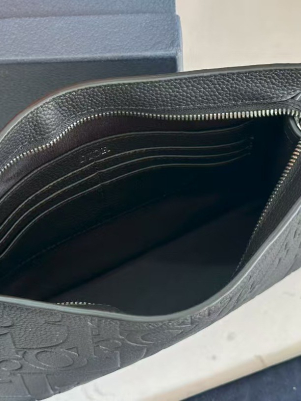 Muška kožna clutch torba, prvog sloja teleća koža, najlon podstava, gradski stil, za poslovna putovanja