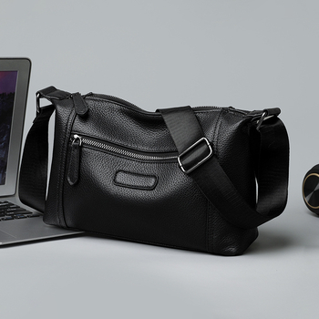 Férfi válltáska valódi bőrből — városi minimalista stílus, első réteg marhabőrből, poliészter bélés, márka Gorchis