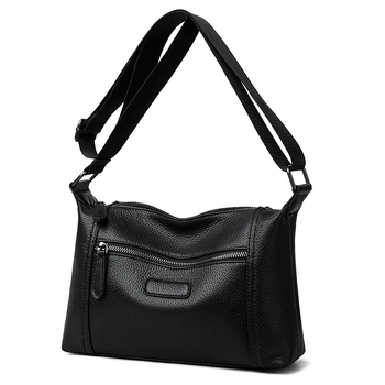 Férfi válltáska valódi bőrből — városi minimalista stílus, első réteg marhabőrből, poliészter bélés, márka Gorchis