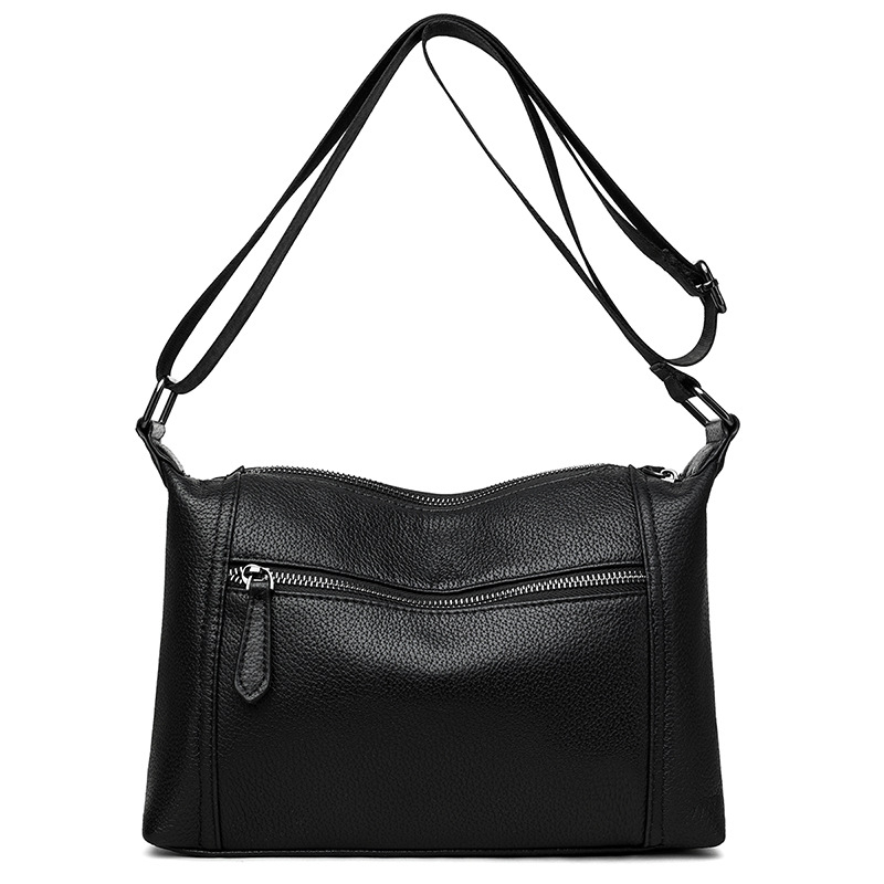 Férfi válltáska valódi bőrből — városi minimalista stílus, első réteg marhabőrből, poliészter bélés, márka Gorchis